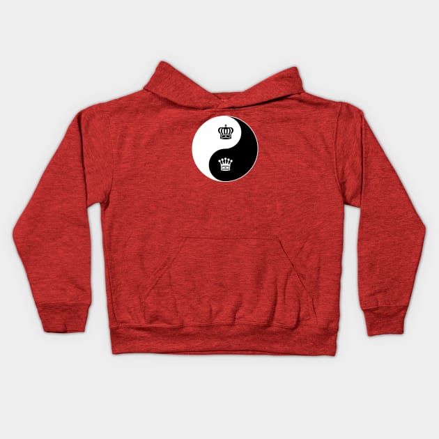 King-Queen Yin Yang Kids Hoodie by Designs_by_Tom